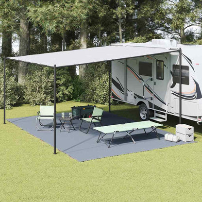 Zeltteppich Blaugrau Polyethylen Blau-Grau