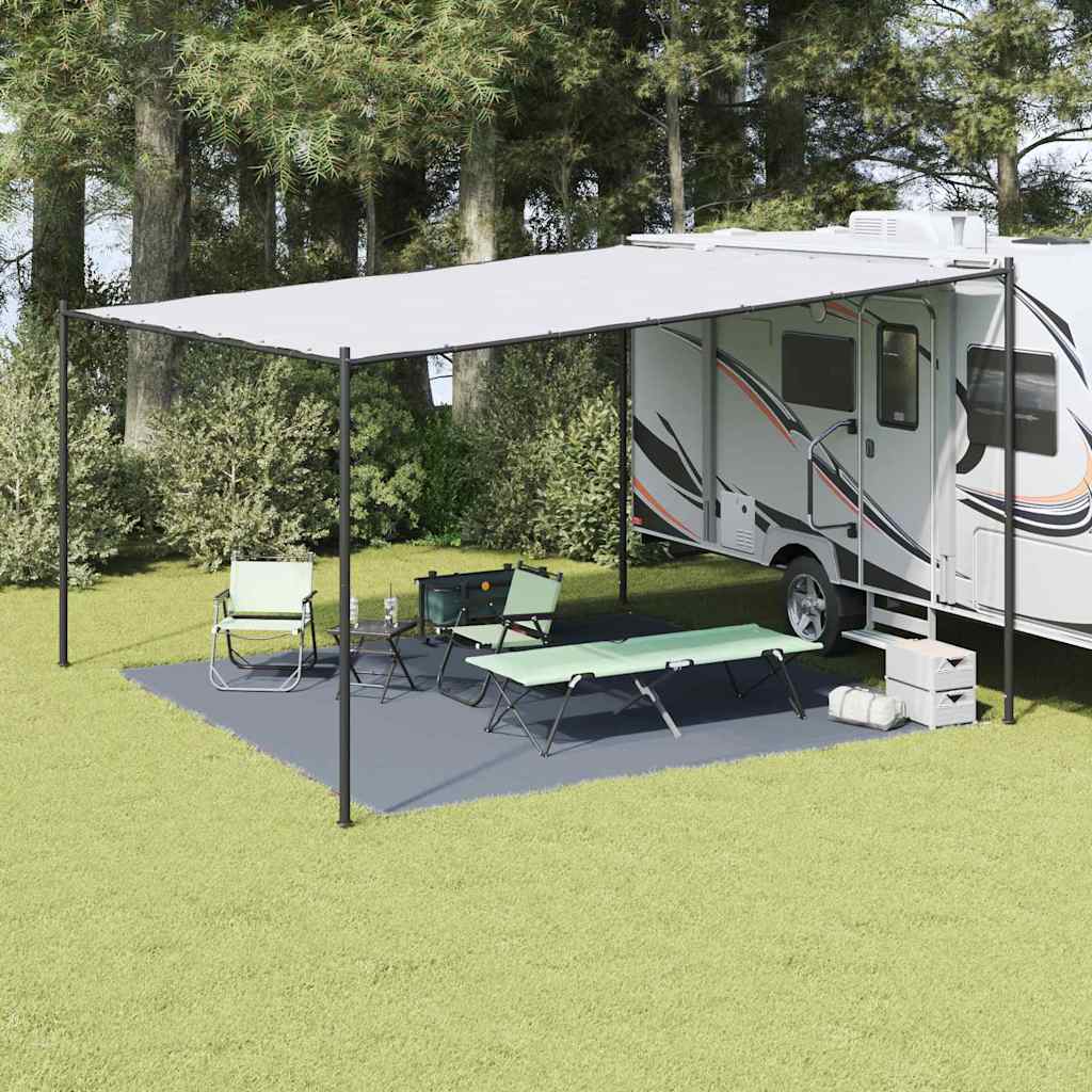 Zeltteppich Blaugrau Polyethylen Blau-Grau