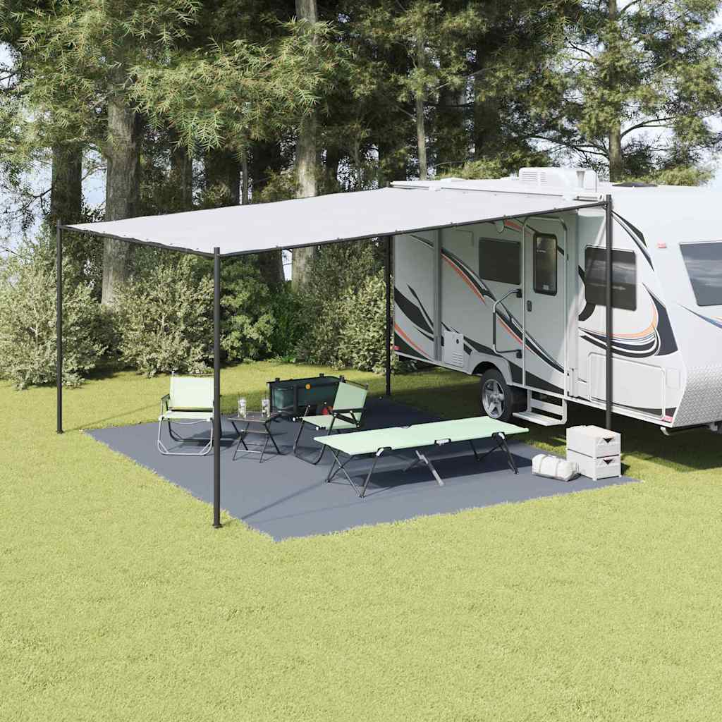 Zeltteppich Blaugrau Polyethylen Blau-Grau