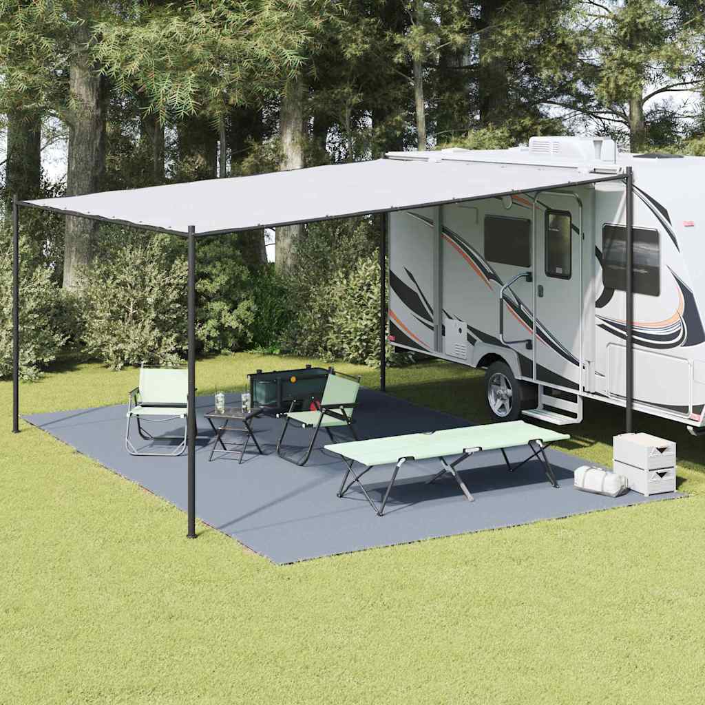 Zeltteppich Blaugrau Polyethylen Blau-Grau