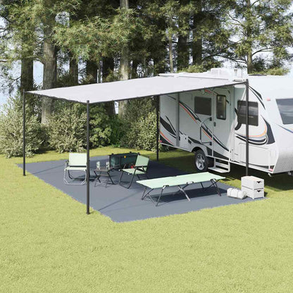 Zeltteppich Blaugrau Polyethylen Blau-Grau