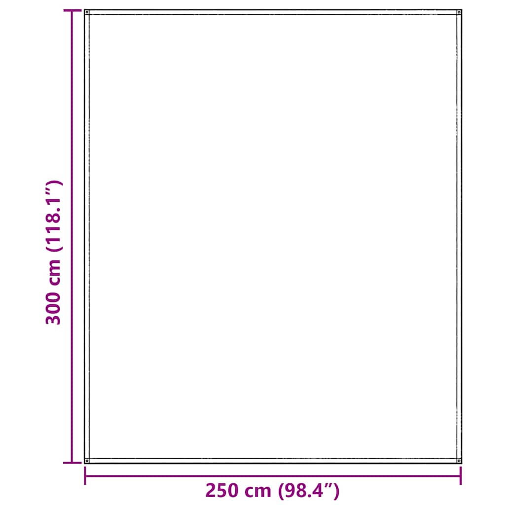 Zeltteppich Hellgrau 250 X 300 Cm Polyethylen Hellgrau