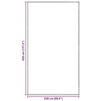 Zeltteppich Hellgrau 250 X 450 Cm Polyethylen Hellgrau