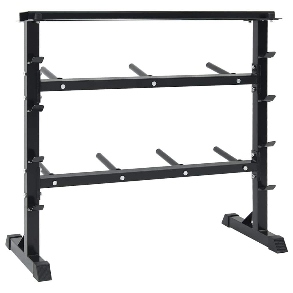 Hantel Rack Schwarz 99 X 45 X 95.5 Cm Pulverbeschichteter Stahl