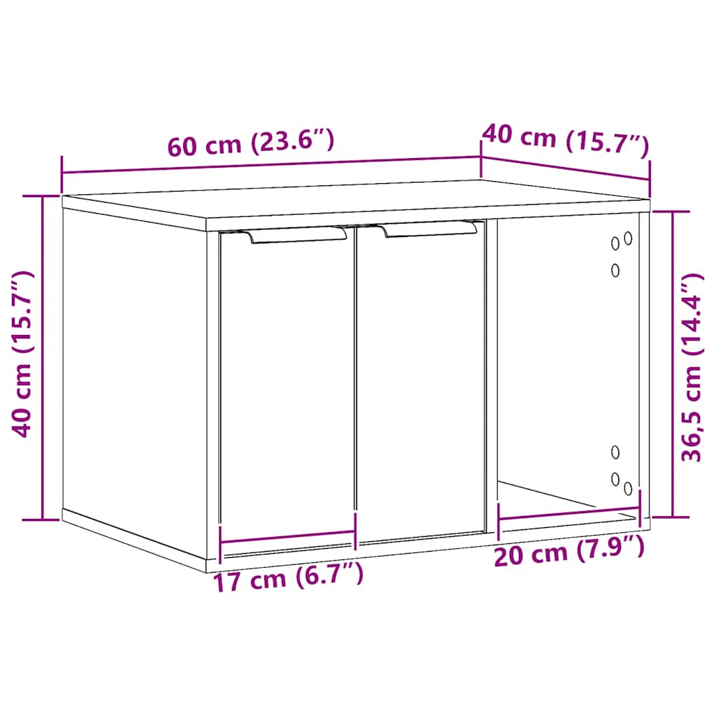 Katzentoilettengehäuse Holzwerkstoff