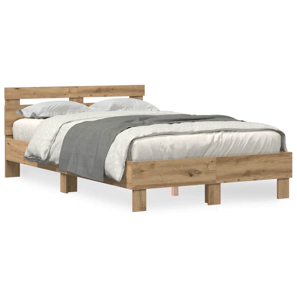 Bettgestell Holzwerkstoff Artisan-Eiche