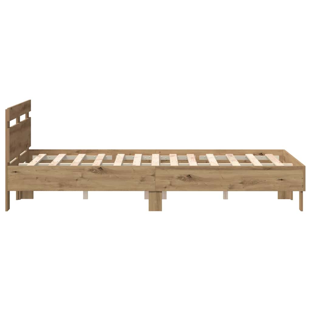 Bettgestell Holzwerkstoff Artisan-Eiche