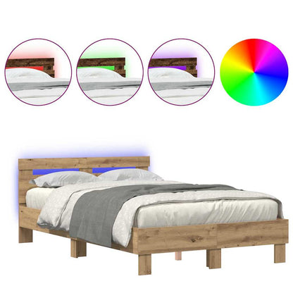 Bettgestell Holzwerkstoff Artisan-Eiche