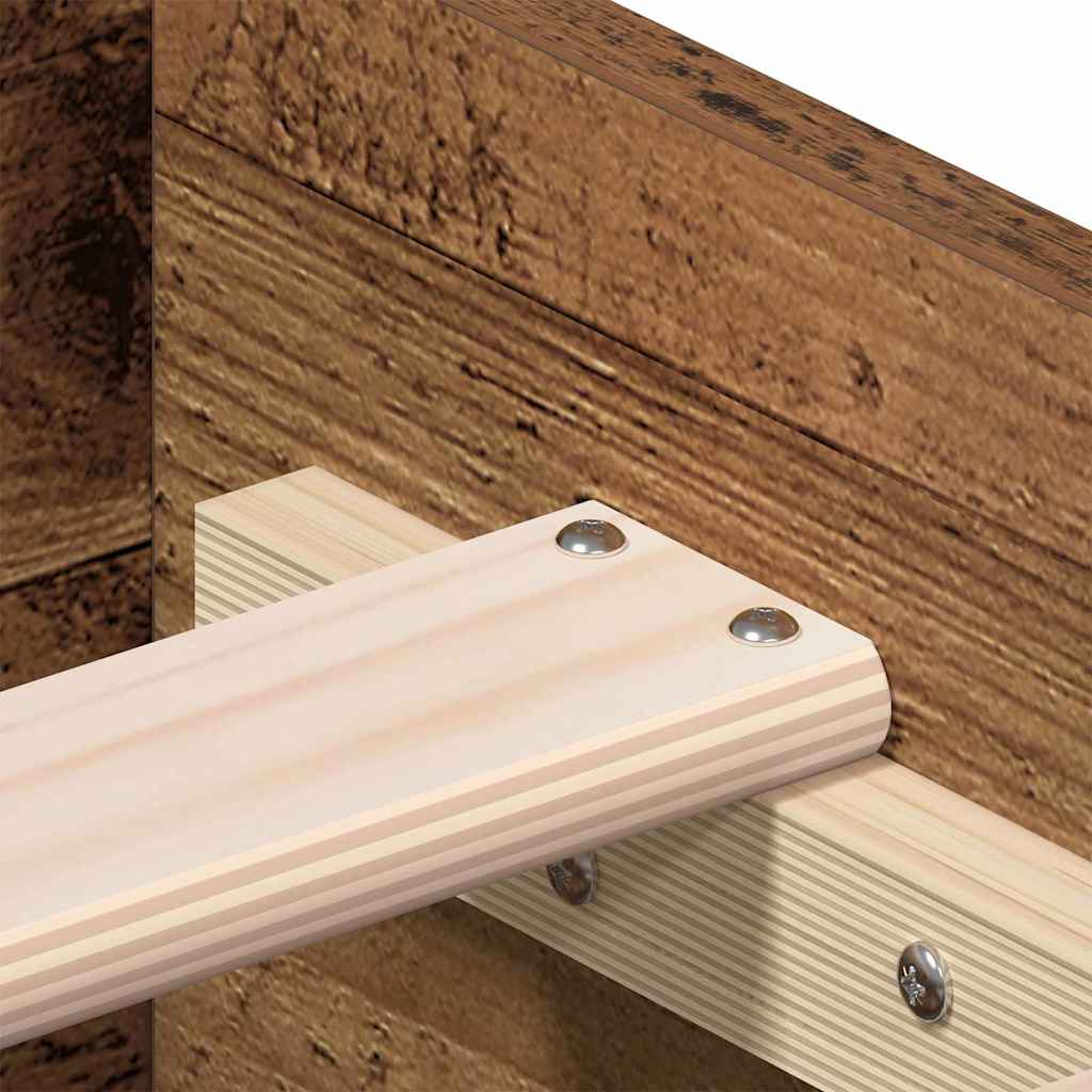 Bettgestell Mit Schubladen Holzwerkstoff Altholz