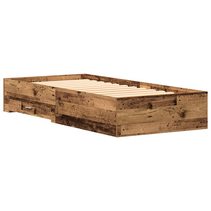 Bettgestell Mit Schubladen Holzwerkstoff Altholz