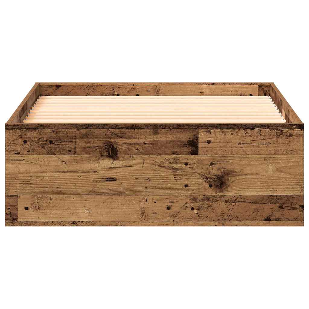 Bettgestell Mit Schubladen Holzwerkstoff Altholz