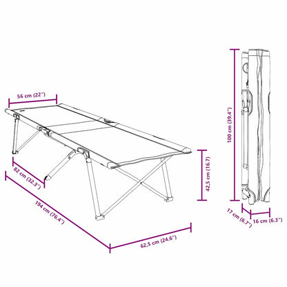 Klapp Schlafbett Fürs Camping 62 X 194 X 42 Cm