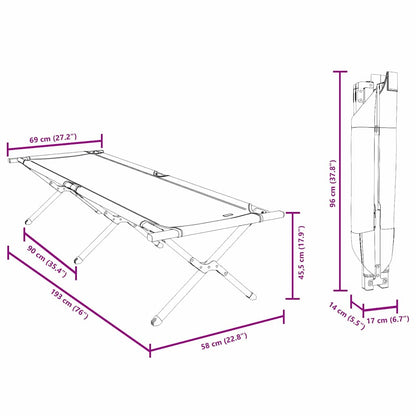 Klapp Schlafbett Fürs Camping Oxford Stoff