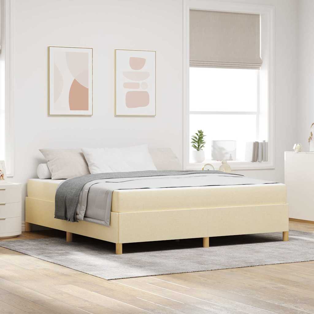 Boxspringbett Und Braun Und Weiß Stoff