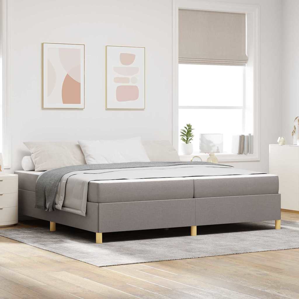 Boxspringbett Und Braun Und Weiß Stoff