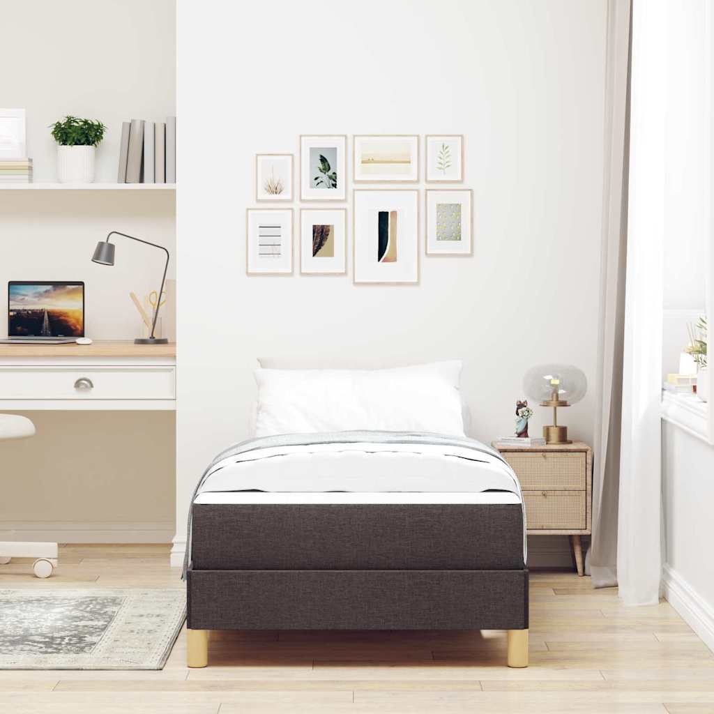 Boxspringbett Braun Stoff Und Holzwerkstoff