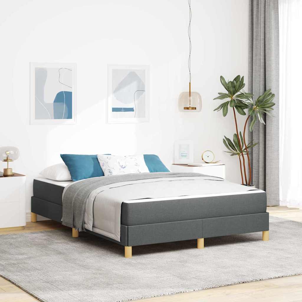 Boxspringbett Braun Stoff Und Holzwerkstoff