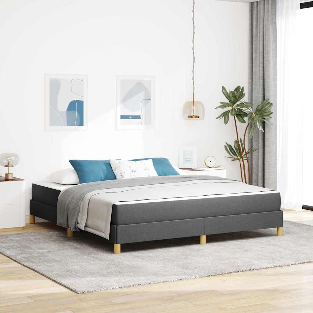 Boxspringbett Braun Stoff Und Holzwerkstoff