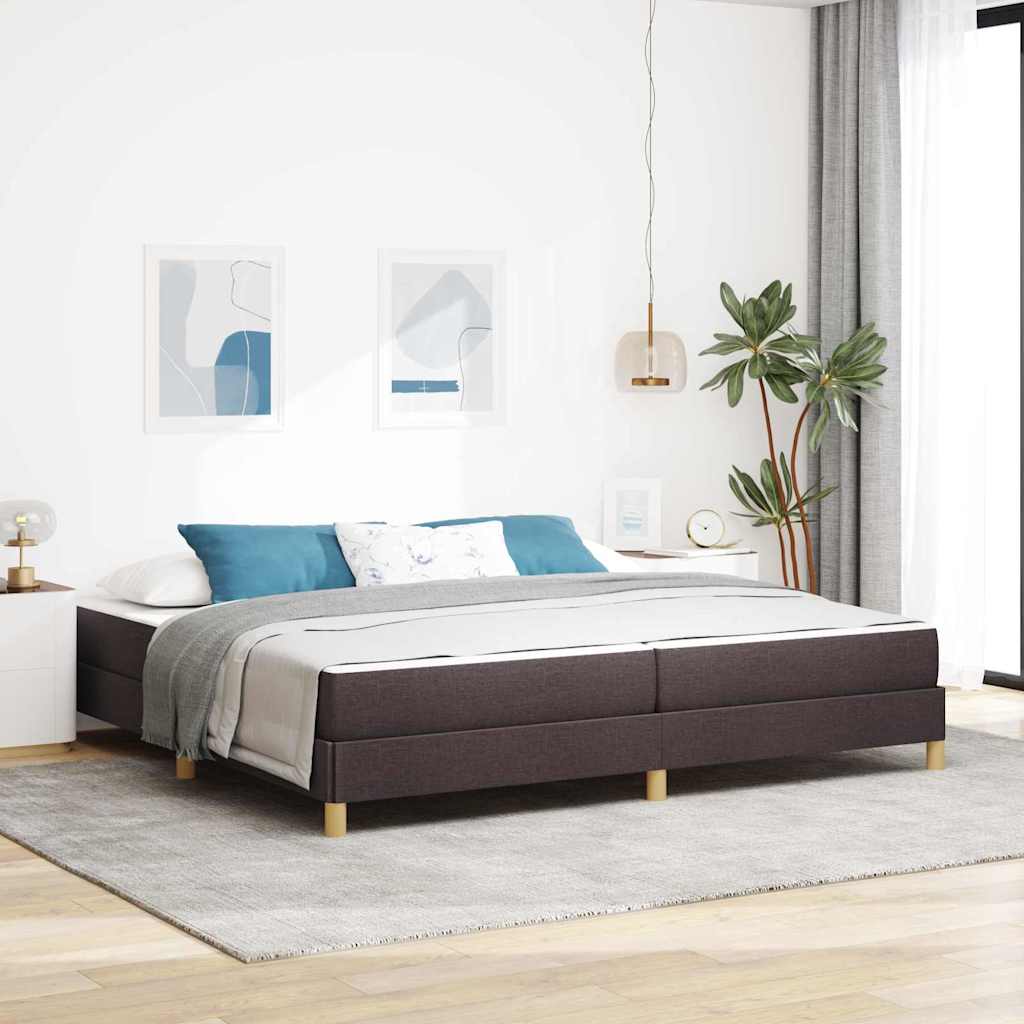 Boxspringbett Braun Stoff Und Holzwerkstoff