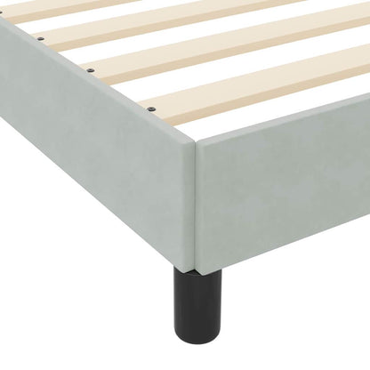 Boxspringbett Mit Matratze Samt Hellgrau