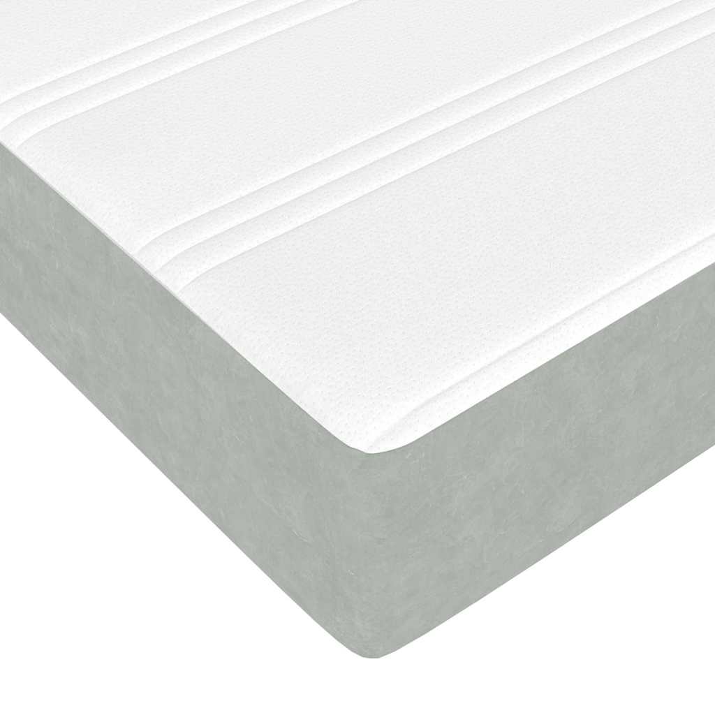 Boxspringbett Mit Matratze Samt Hellgrau