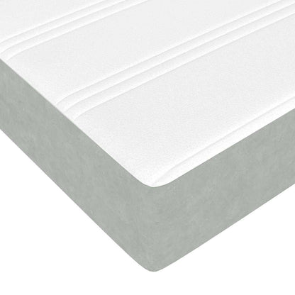 Boxspringbett Mit Matratze Samt Hellgrau