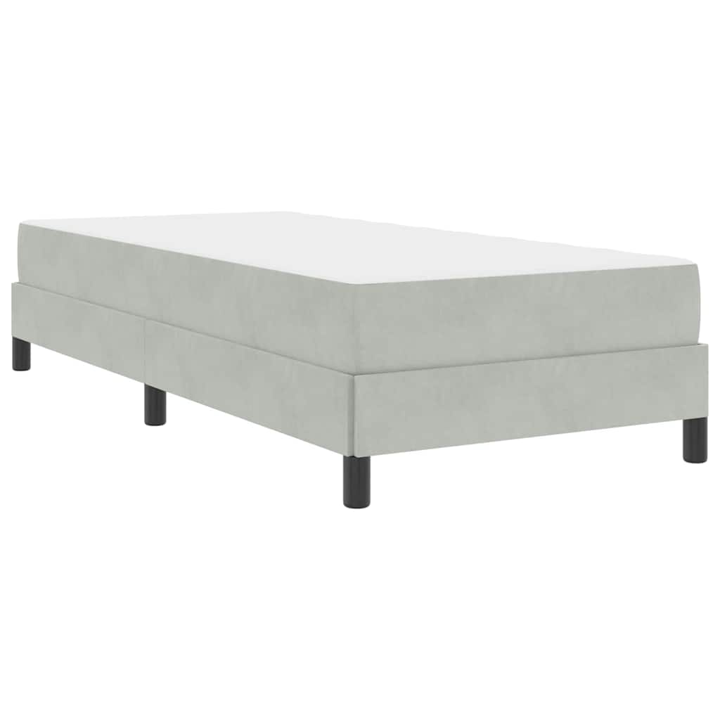 Boxspringbett Mit Matratze Samt Hellgrau