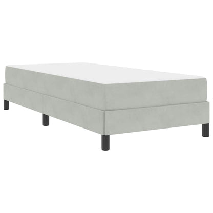 Boxspringbett Mit Matratze Samt Hellgrau