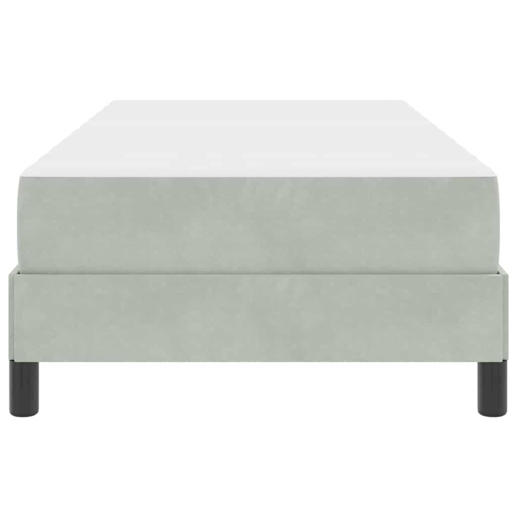 Boxspringbett Mit Matratze Samt Hellgrau