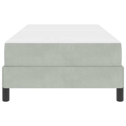 Boxspringbett Mit Matratze Samt Hellgrau