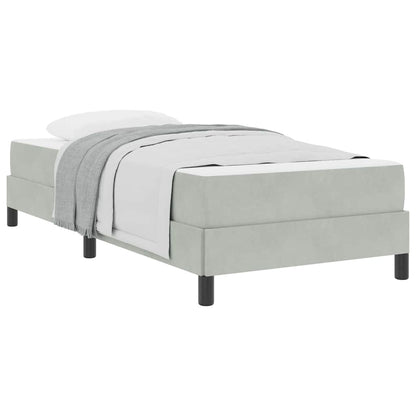Boxspringbett Mit Matratze Samt Hellgrau