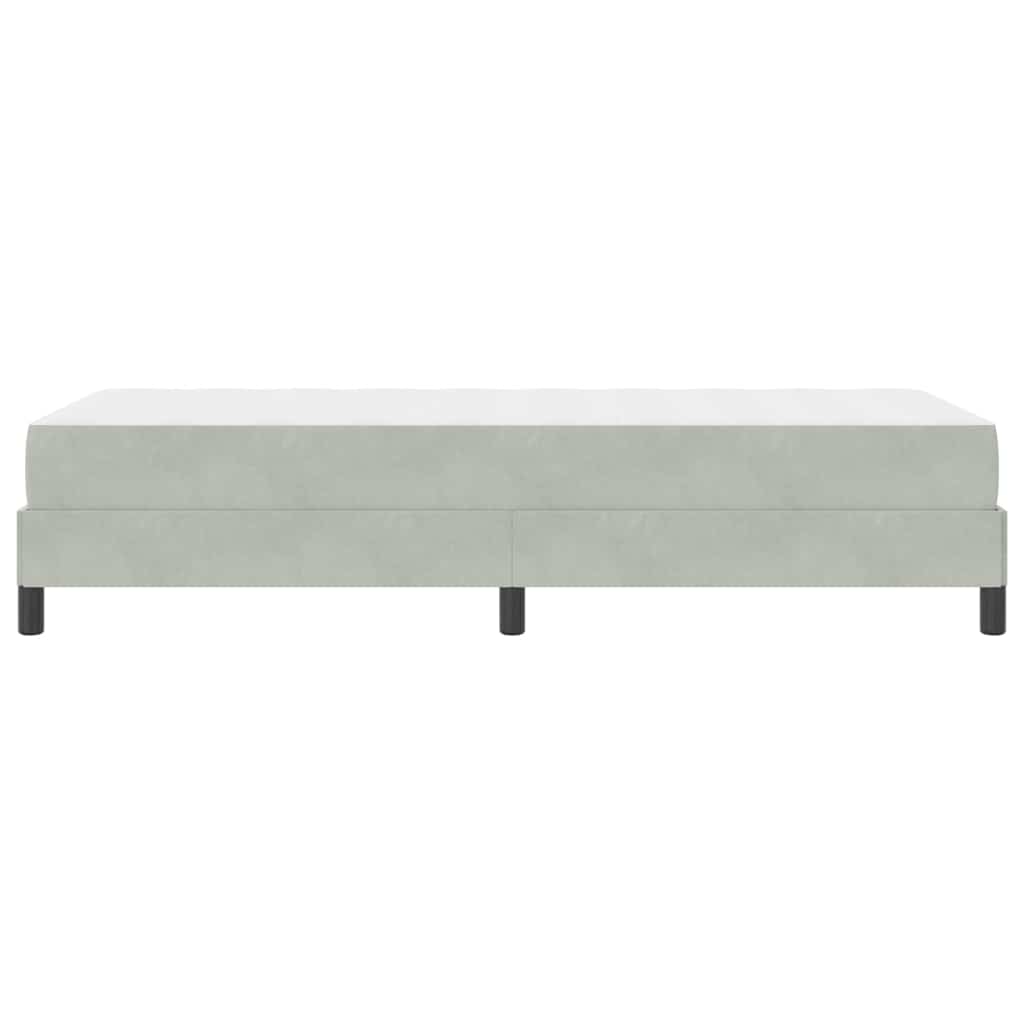 Boxspringbett Mit Matratze Samt Hellgrau
