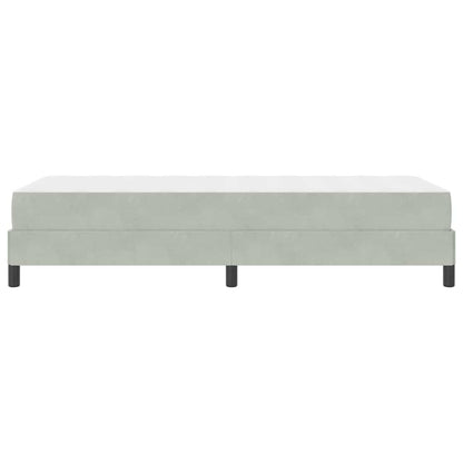 Boxspringbett Mit Matratze Samt Hellgrau