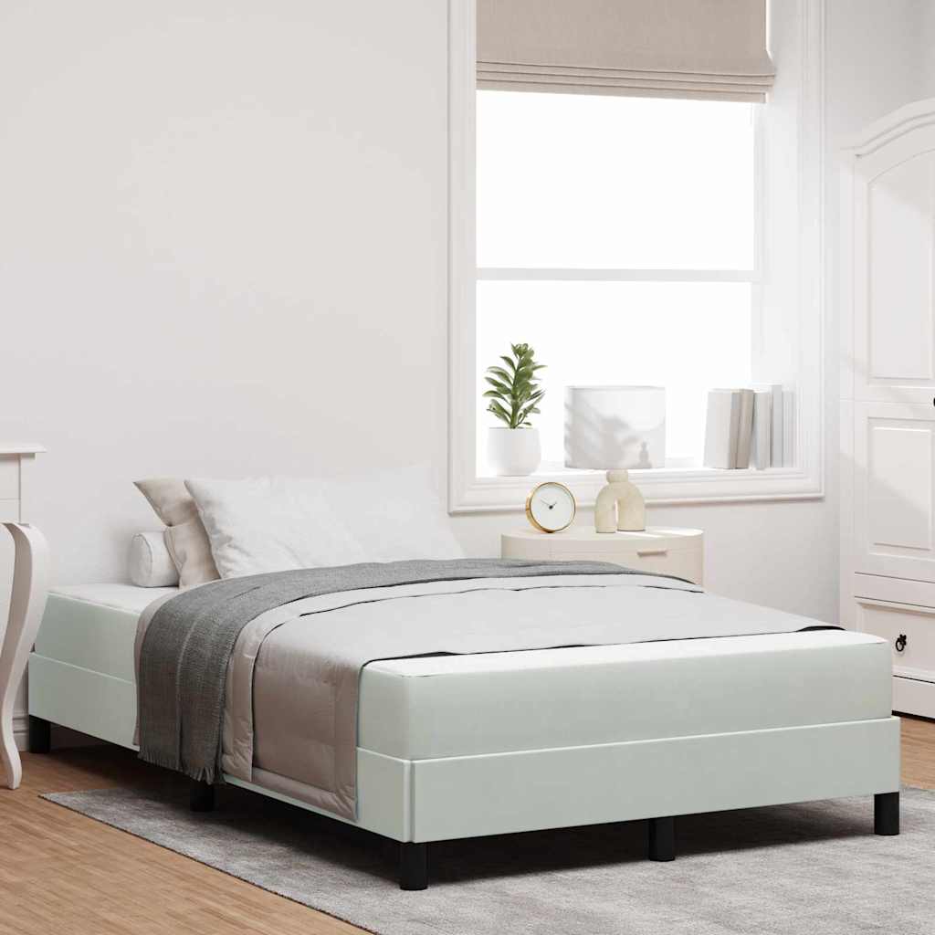 Boxspringbett Mit Matratze Samt Hellgrau