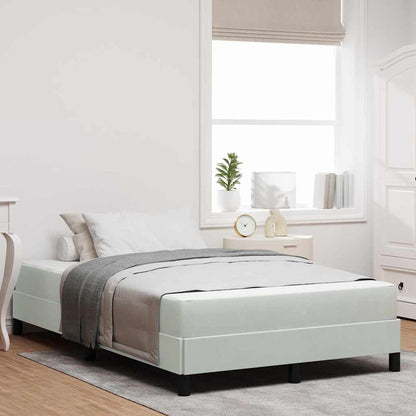 Boxspringbett Mit Matratze Samt Hellgrau