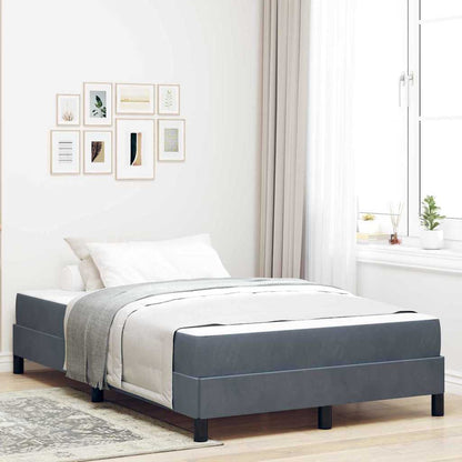 Boxspringbett Mit Matratze Samt Dunkelgrau