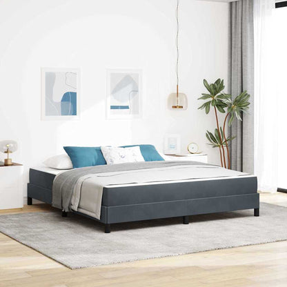 Boxspringbett Mit Matratze Samt Dunkelgrau