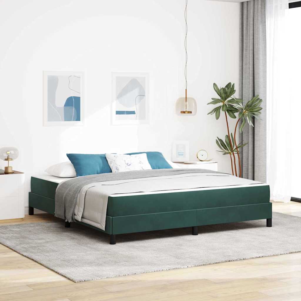 Boxspringbett Mit Matratze Samt Dunkelgrün