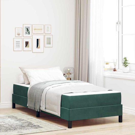Boxspringbett Mit Matratze Samt Dunkelgrün