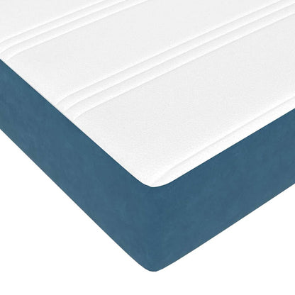Boxspringbett Mit Matratze Samt Dunkelblau