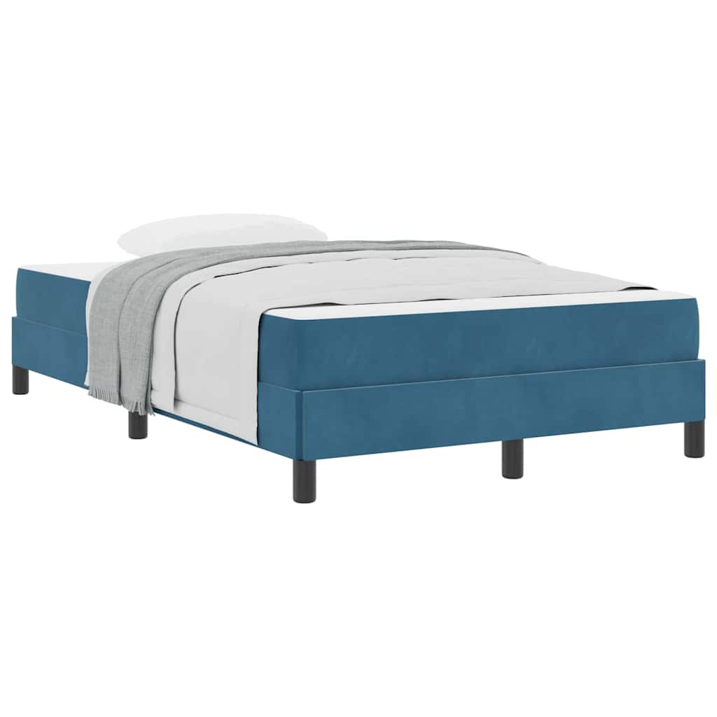 Boxspringbett Mit Matratze Samt Dunkelblau