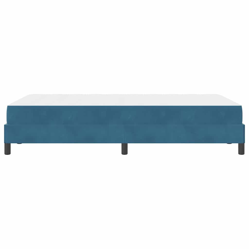Boxspringbett Mit Matratze Samt Dunkelblau