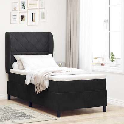 Boxspringbett Mit Matratze Samt Schwarz