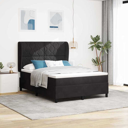 Boxspringbett Mit Matratze Samt Schwarz