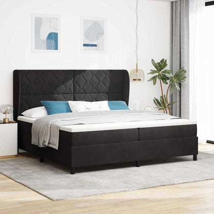 Boxspringbett Mit Matratze Samt Schwarz