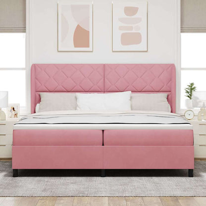 Boxspringbett Mit Matratze Samt Rosa