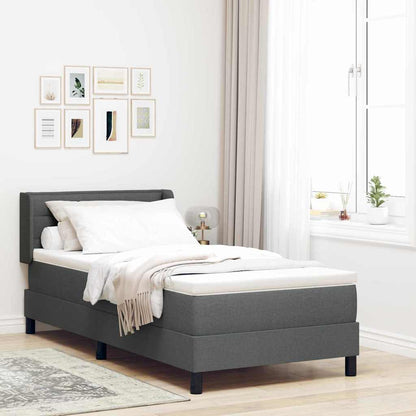 Boxspringbett Mit Matratze Stoff Dunkelgrau