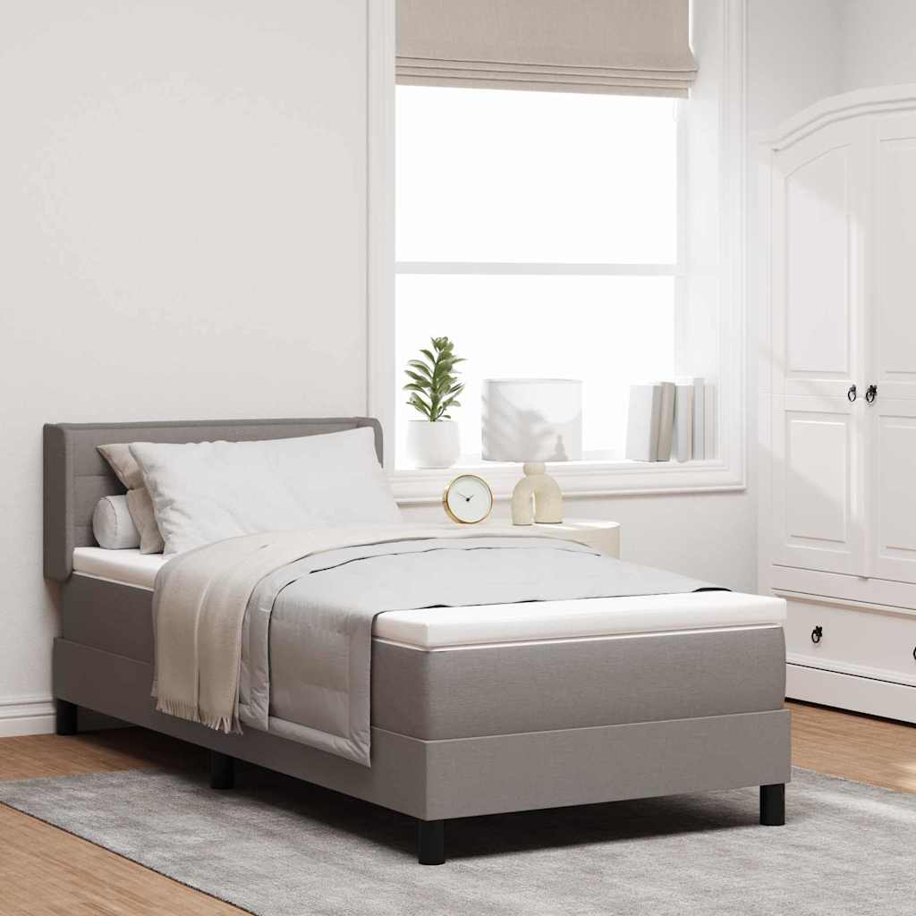 Boxspringbett Mit Matratze Stoff Taupe