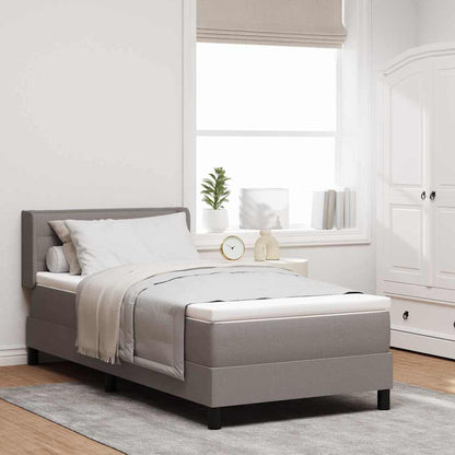 Boxspringbett Mit Matratze Stoff Taupe