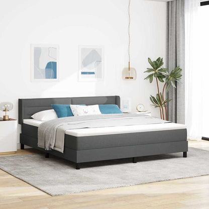 Boxspringbett Mit Matratze Stoff Dunkelgrau